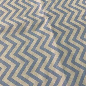 NEW From Bolt WAVERLY Mint Green Light Blue Cotton Chevron Fabric By The Yard